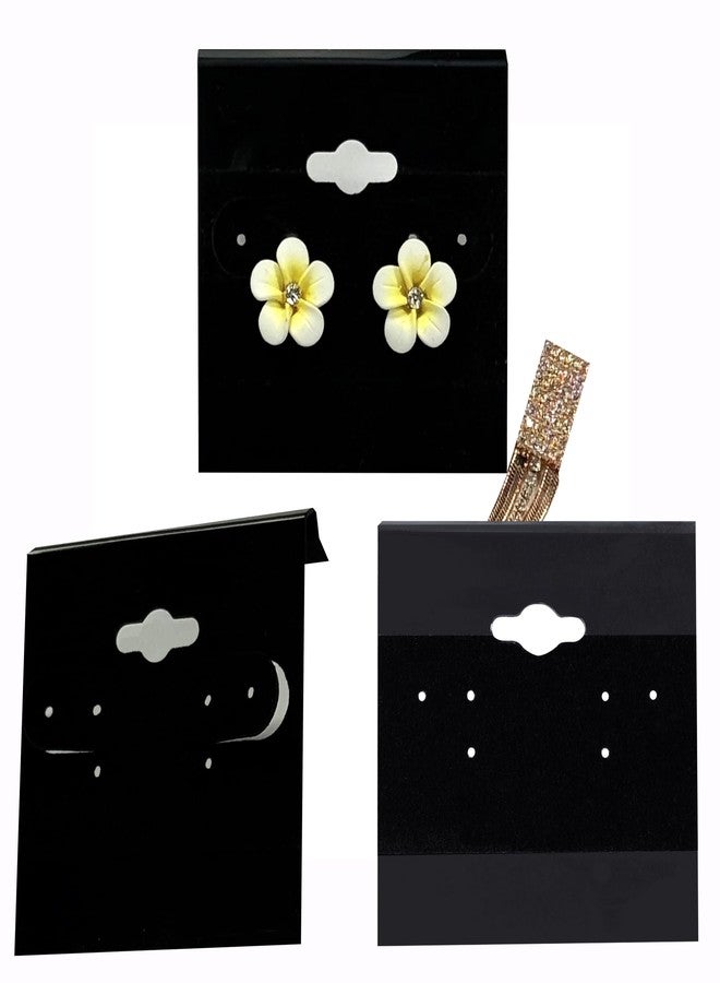 Adorox 200 Piece Black Earring Card Holders with Back Hook - Perfect for Earring Display and Organization - Image 2