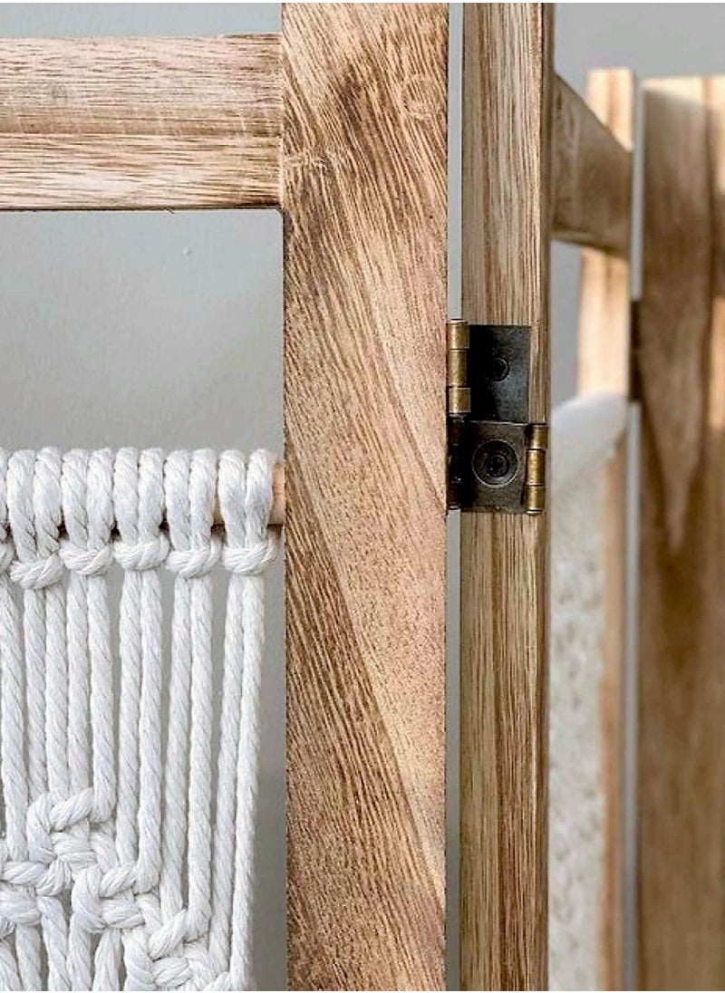 Generic - Foldable Room Divider Macramé 170*42*175cm. - Image 1