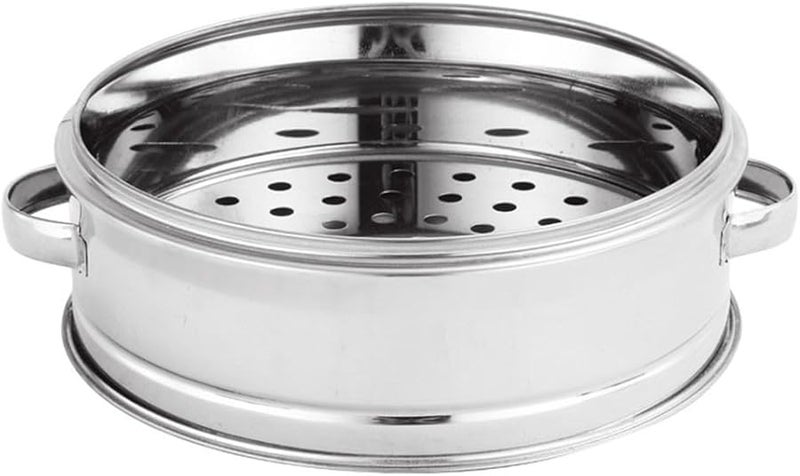 سلة بخارية من الفولاذ المقاوم للصدأ 304 مقاس 16 سم، طبق بخاري متعدد الطوابق للأرز والخضروات والوعاء - Image 2