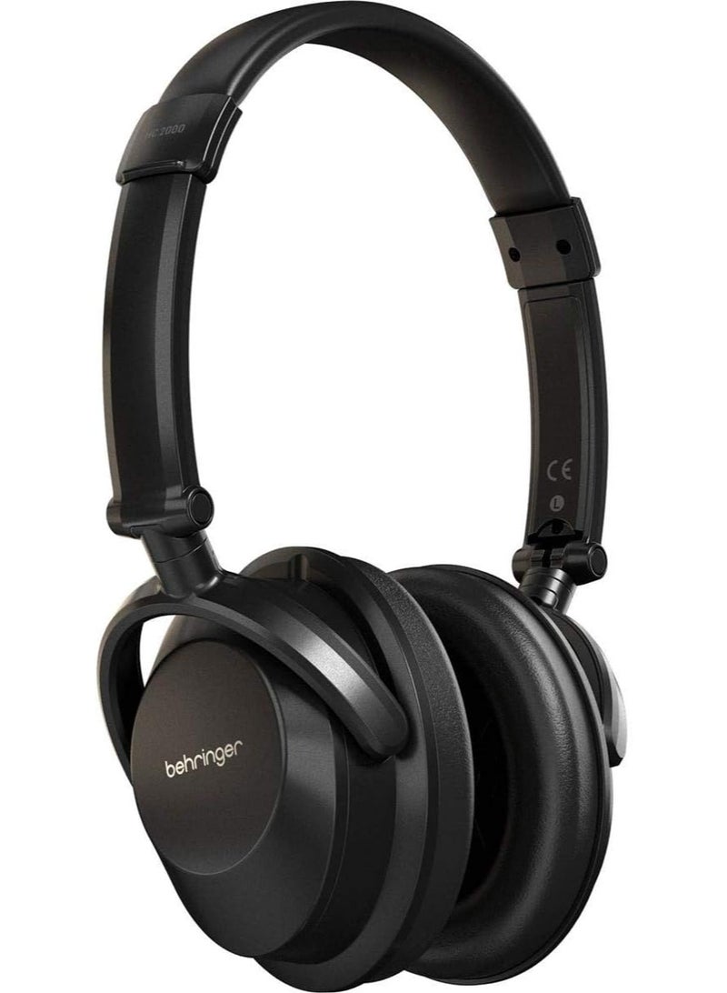 Behringer HC 2000 Studio Monitoring Headphones – 40mm Dynamic Drivers, 20Hz-20kHz Frequency Response, Closed-Back Design, Foldable & Compact, Padded Earcups, For Music Production & Broadcast Editing - Image 1