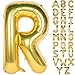 CHANGZHONG Letter Balloons 40 Inch Giant Jumbo Helium Foil Mylar for Party Decorations Gold R - Image 3