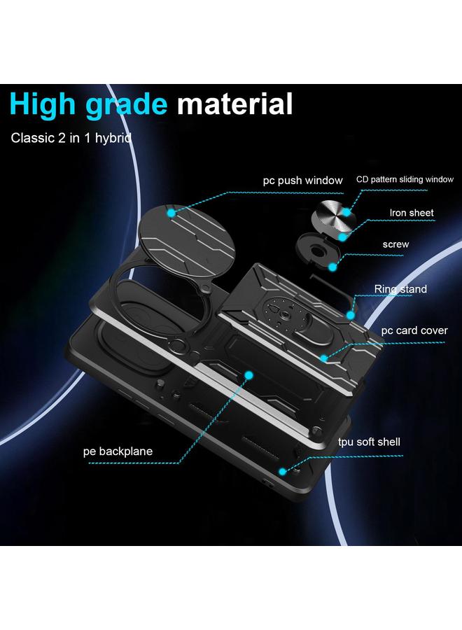 S-TOP Case For Honor X60 Pro / X9c Sliding Camshield TPU+PC Phone Case with Card Slot - Image 3