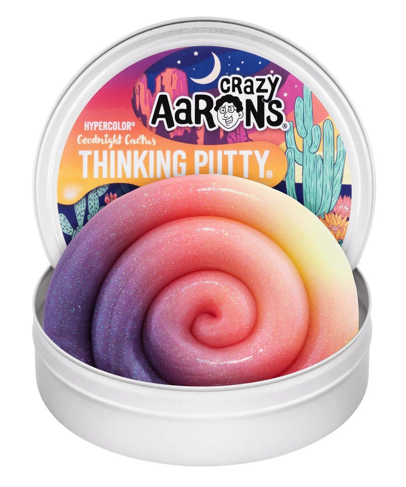 Crazy Aarons Thinking Putty Goodnight Cactus MultiColor Sensory Putty for Kids and Grown ups in a 4 Tin Creative and Endless Fun Stress Relief Therapy Toys Never Dries Out Made in USA - Image 2