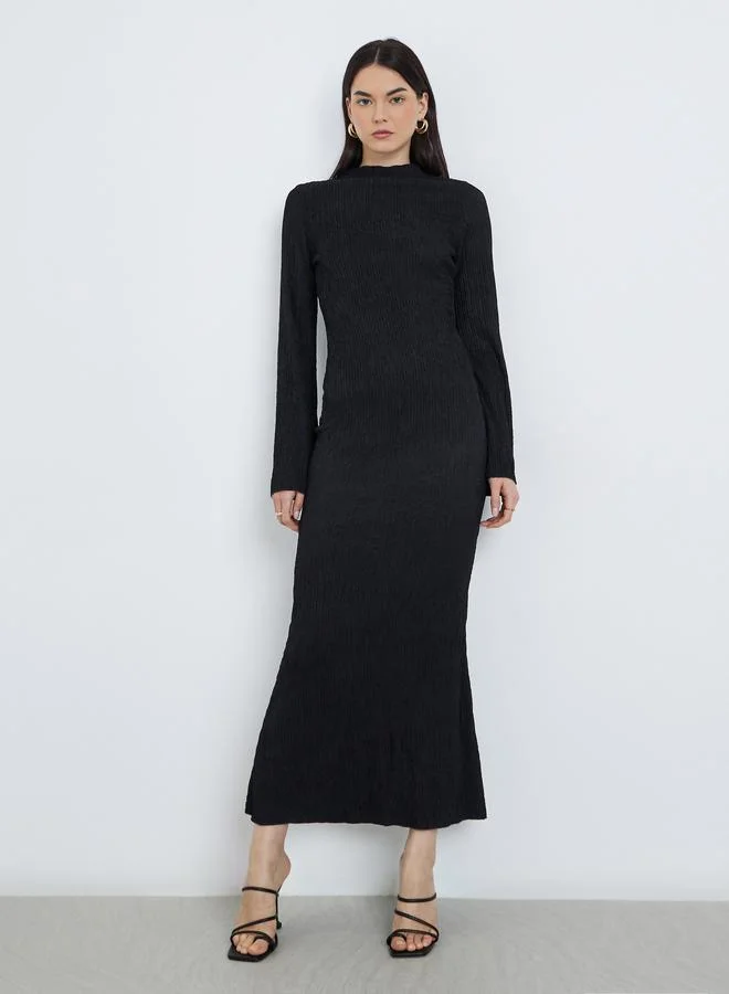 Take Two Take Two Women Solid Long Sleeve Bodycon Maxi Dress