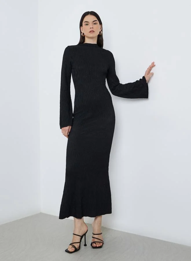 Take Two Take Two Women Solid Long Sleeve Bodycon Maxi Dress