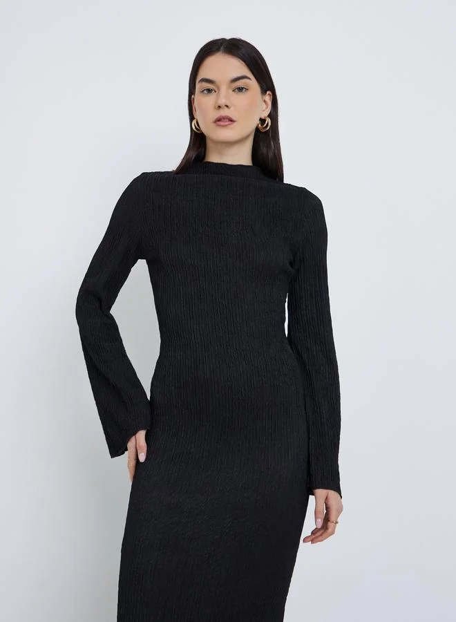 Take Two Take Two Women Solid Long Sleeve Bodycon Maxi Dress