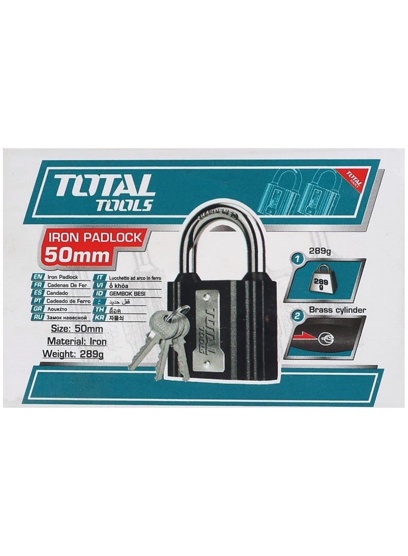 TOTAL Total TLK31501 Waterproof Steel Padlock, 50 mm Diameter  - Image 2