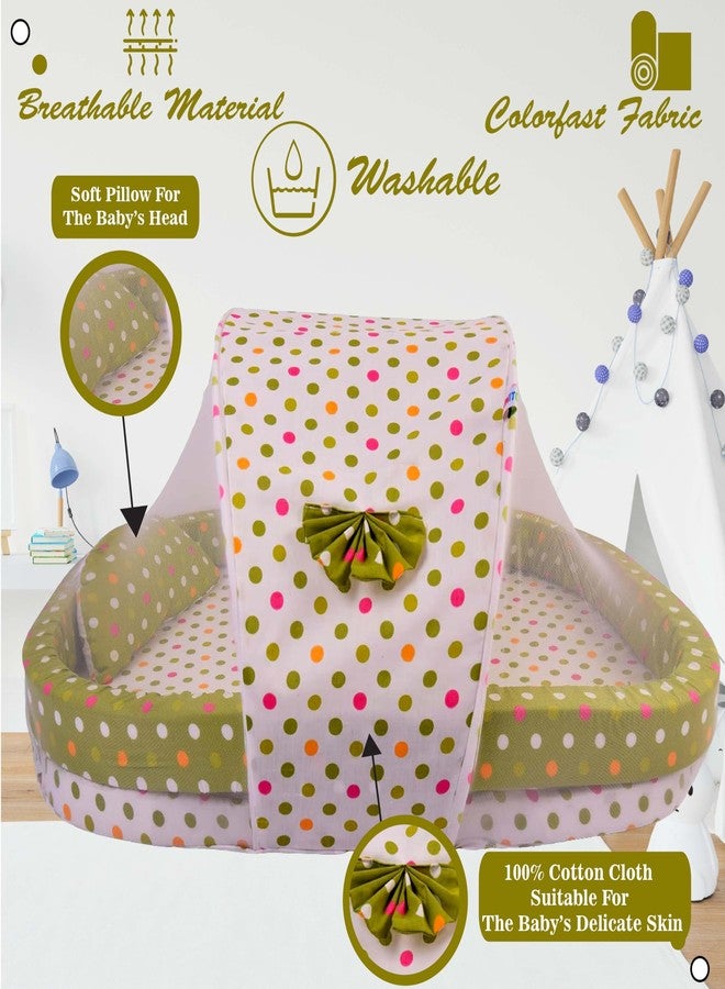 Kwitchy Baby Bedding Set Cotton Bed with Mosquito Net and Bumper Guard (0-12 Months) Green - Image 4