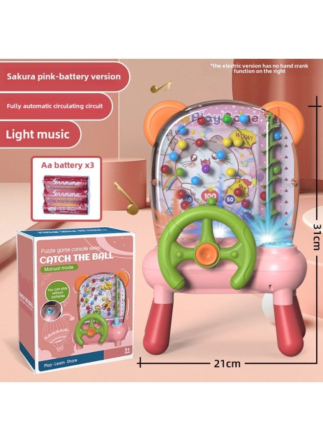 Children's Pea Pickup Machine Table Game Toys Parent-Child Interactive Mindset Training Early Education Thinking Pickup Machine Educational Toys-Color:Electric Sound And Light Ball Receiving Machine With Feet + Battery 】 - Image 1