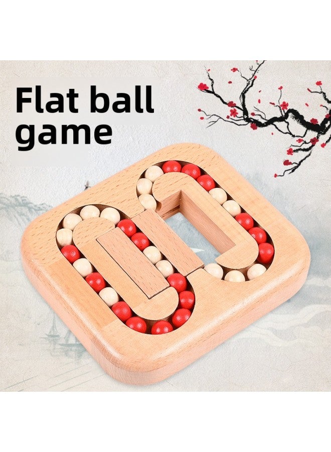 Plane Ball Kongming Lock Luban Lock Adult Creative Educational Wooden Toy Unlocking Ring Unlocking Science And Education Intelligence Maze-Color:Beech-Flat Ball - Image 2