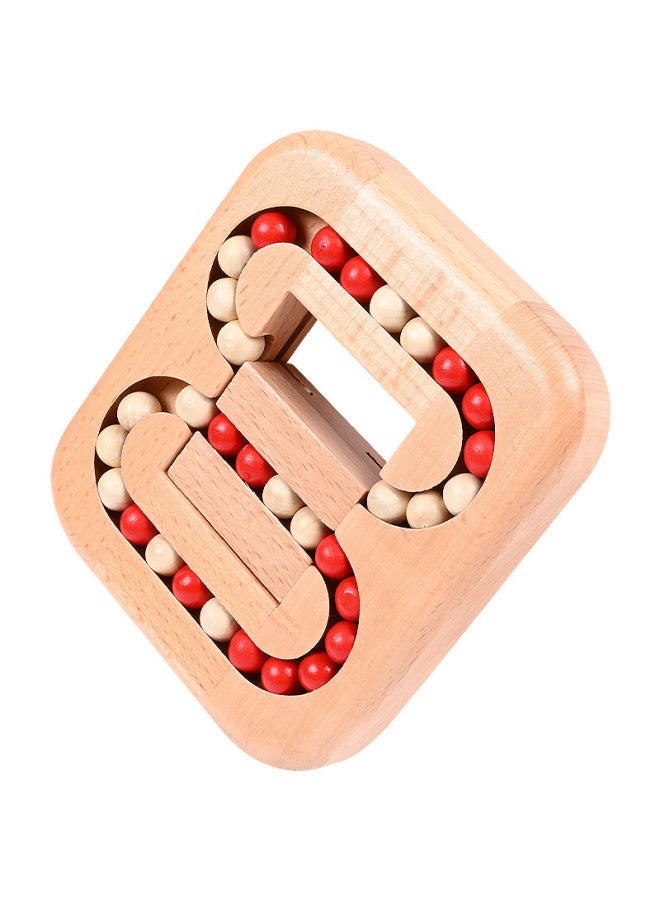 Plane Ball Kongming Lock Luban Lock Adult Creative Educational Wooden Toy Unlocking Ring Unlocking Science And Education Intelligence Maze-Color:Beech-Flat Ball - Image 5
