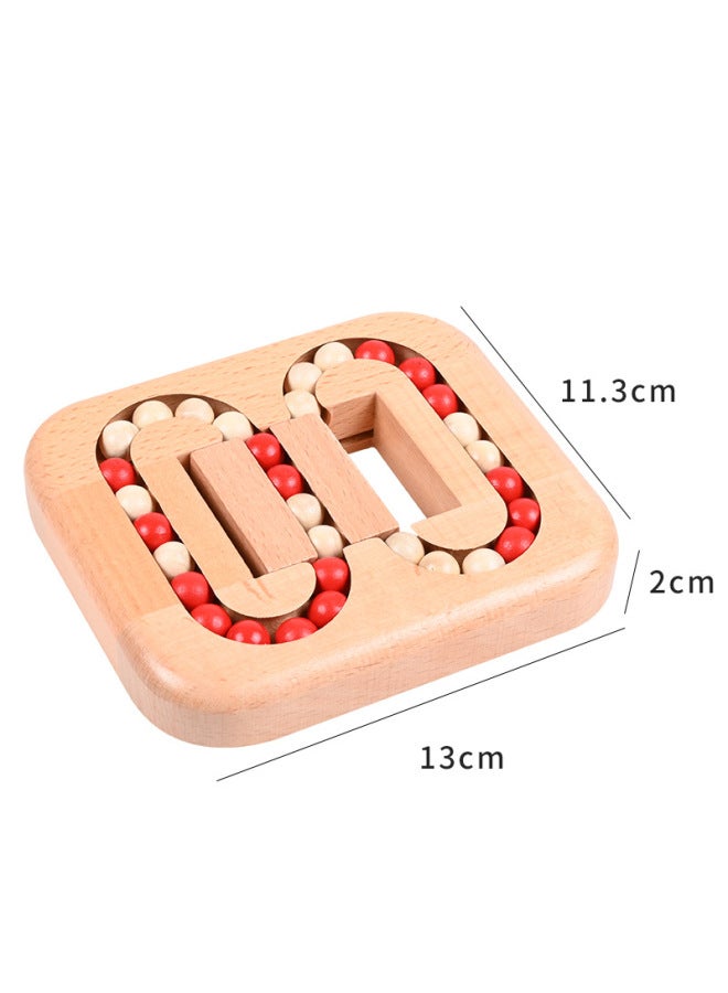 Plane Ball Kongming Lock Luban Lock Adult Creative Educational Wooden Toy Unlocking Ring Unlocking Science And Education Intelligence Maze-Color:Beech-Flat Ball - Image 4