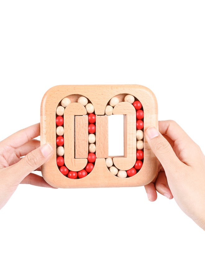 Plane Ball Kongming Lock Luban Lock Adult Creative Educational Wooden Toy Unlocking Ring Unlocking Science And Education Intelligence Maze-Color:Beech-Flat Ball - Image 3