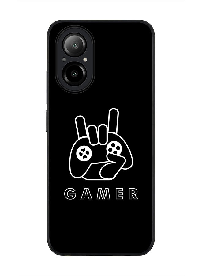 Stylizedd Rugged Black Edge Case for Realme C67 4G, Slim fit Soft Case Flexible Rubber Edges Anti Drop TPU Gel Thin Cover -  Gamer  - Image 1
