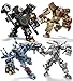 Loyratche Transforming Mech Robot Building Blocks Set 4 Types of Destroy Warrior City Mecha Action Figure with Weapons Cool Creative Robots Toys Gift for Adults 1463 PCS - Image 2