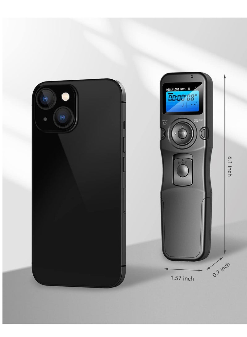 Digital Timer Remote Shutter Release Trigger Intervalometer for Canon EOS Rebel T6 T7 80D 70D 60D 60Da 77D T7i T6i T6s SL2 SL1 T5 T3 T5i T4i T3i T2i EOS R M6 M5 Cameras