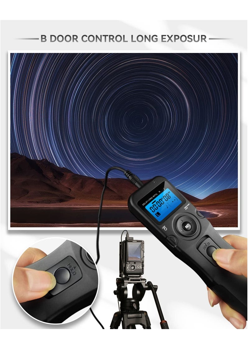 Digital Timer Remote Shutter Release Trigger Intervalometer for Canon EOS Rebel T6 T7 80D 70D 60D 60Da 77D T7i T6i T6s SL2 SL1 T5 T3 T5i T4i T3i T2i EOS R M6 M5 Cameras