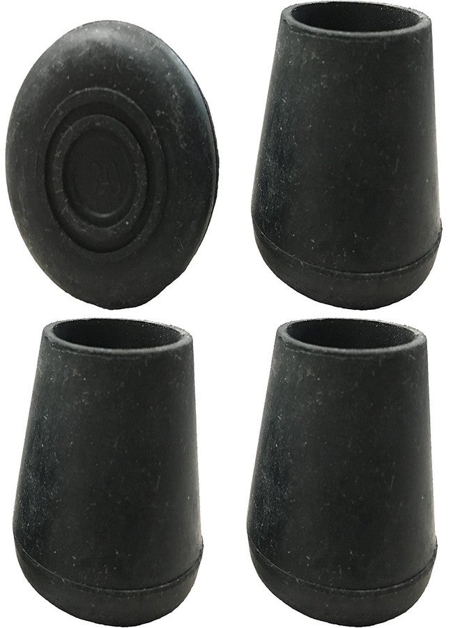 PCP Replacement Walker or Commode Tips, 7/8 inch / 2.2 cm Diameter (Black, Set of 4) - Image 1