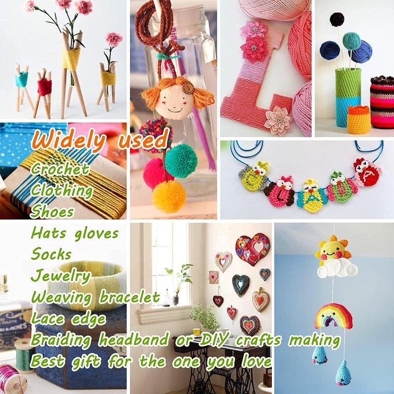 colored bird 12 Colors Cotton Size 3 Crochet Thread Craft Yarn for Knitting and Crochet Perfect Beginner Kit - Image 5