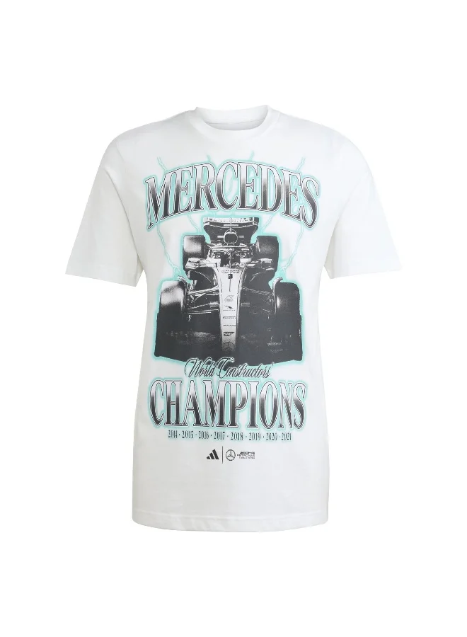 Adidas Adidas Mer Gfxt G2W M M White Motorsport T-Shirts For Men