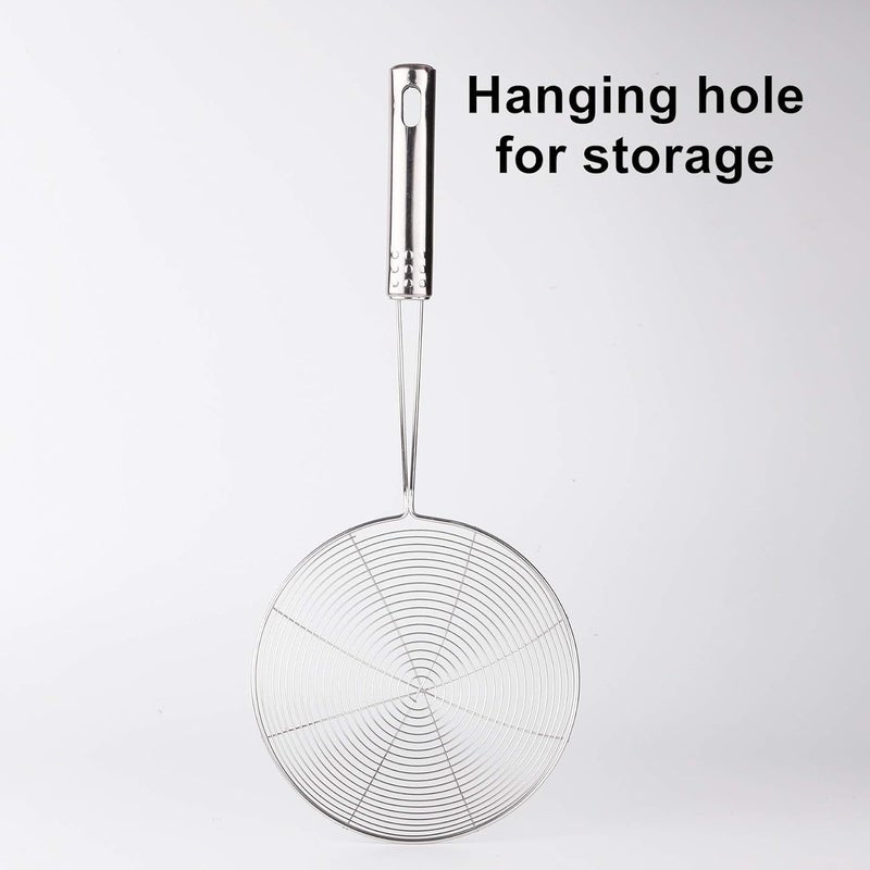 Stainless Steel Wire Strainer, Noodles Skimmer for Fries Pasta Dumplings Oil Filter (1)
