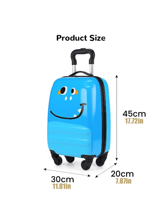 VUCATIN Kids Luggage, Toddler Lightweight Trolley Case with Universal Wheels, Hard Shell Suitcase with Combination Lock, Suitable for Boys and Girls Travel Suitcase (Blue) - Image 5