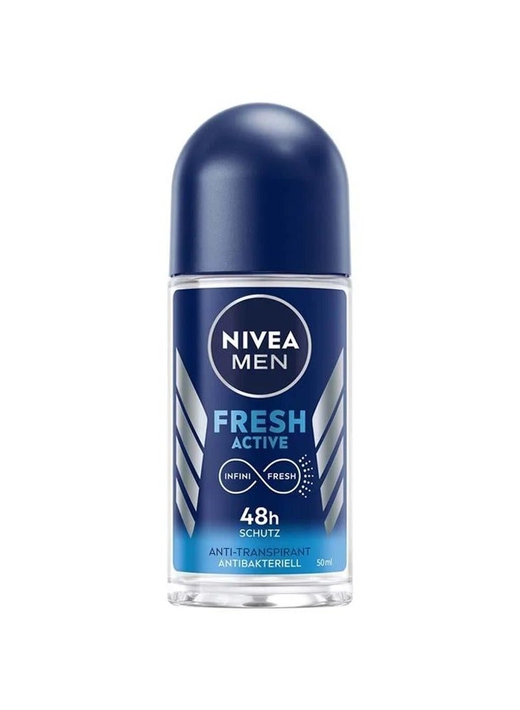 Nivea Men Deodorant Roll On Fresh Active 50ml - Image 1