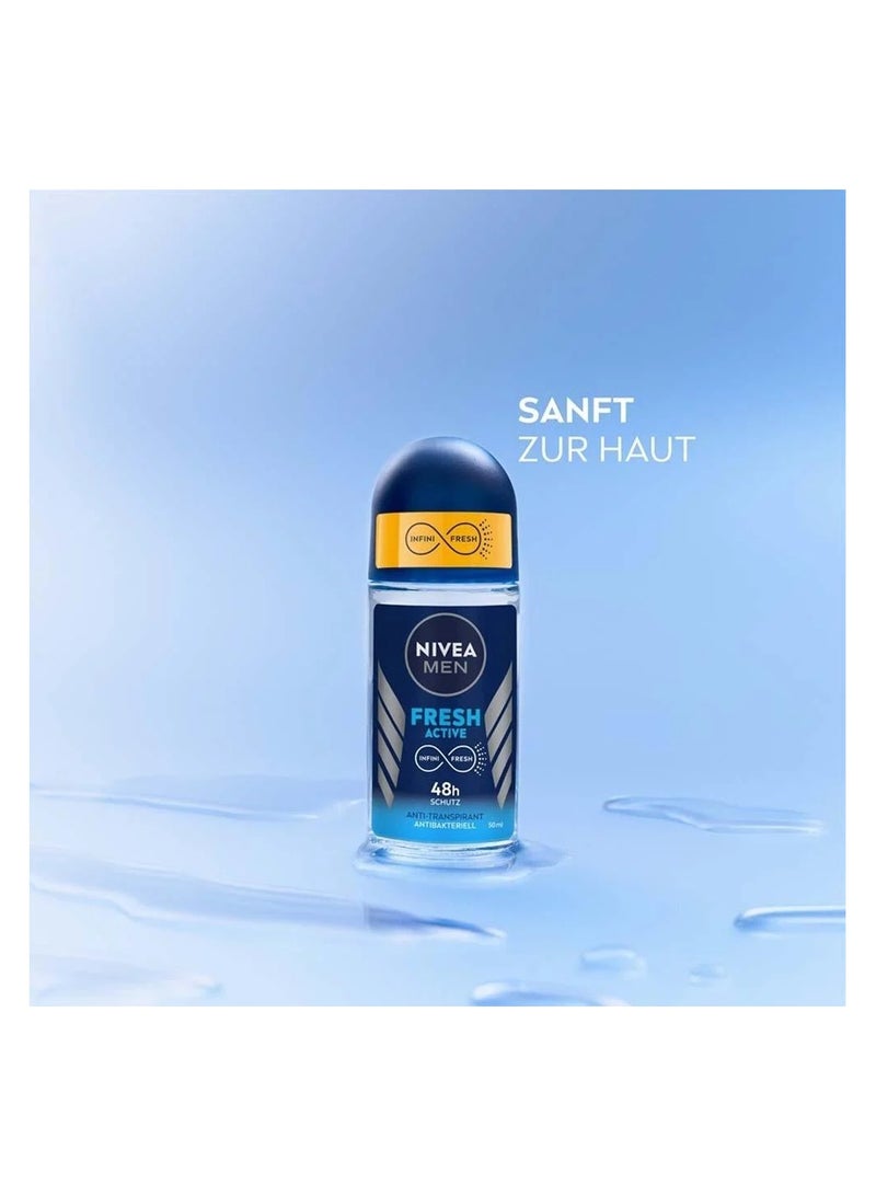 Nivea Men Deodorant Roll On Fresh Active 50ml - Image 2