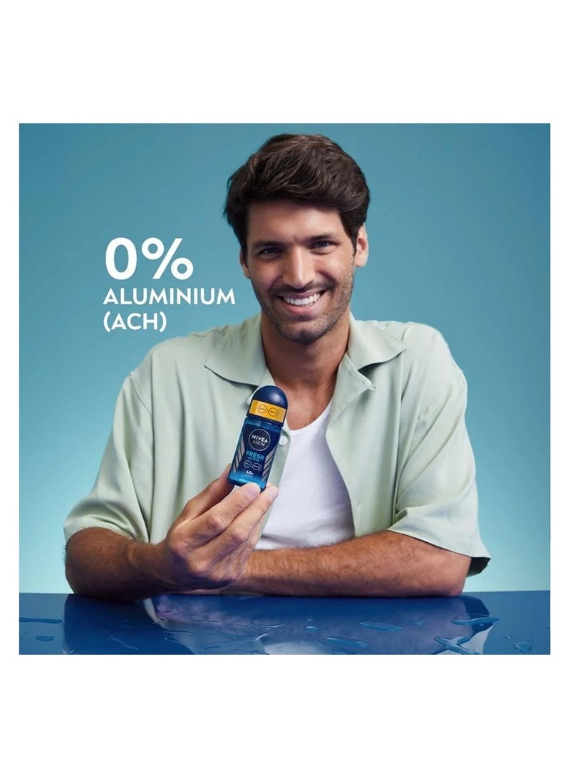 Nivea Men Deodorant Roll On Fresh Active 50ml - Image 3