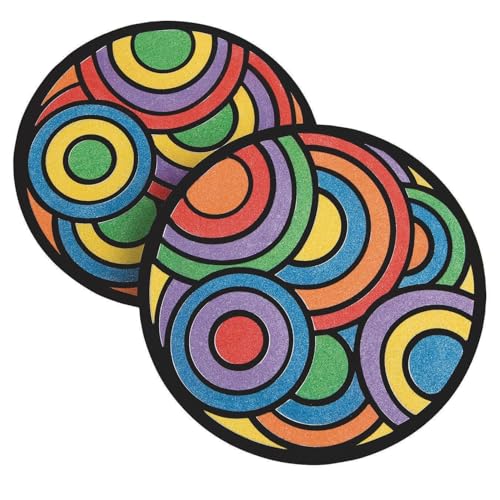 SS Worldwide Velvet Mandala Sand Art Craft Kit Includes SelfAdhesive Chipboard Mandalas 9 lbs Assorted Colored Sand Instructions for Kids Adults Project is 1014 Diameter Makes 24Black and White - Image 1