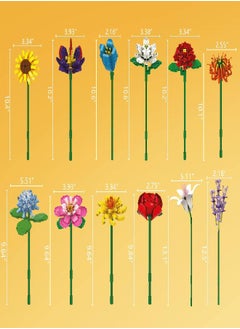 Sienon SIENON Flower Bouquet Building Set-1001 PCS 12 Kinds of Flowers Botanical Collection, Building Blocks Flower Brick Toys Creative Project for Home Room Décor Valentines’ Day Christmas Birthday  - Image 1