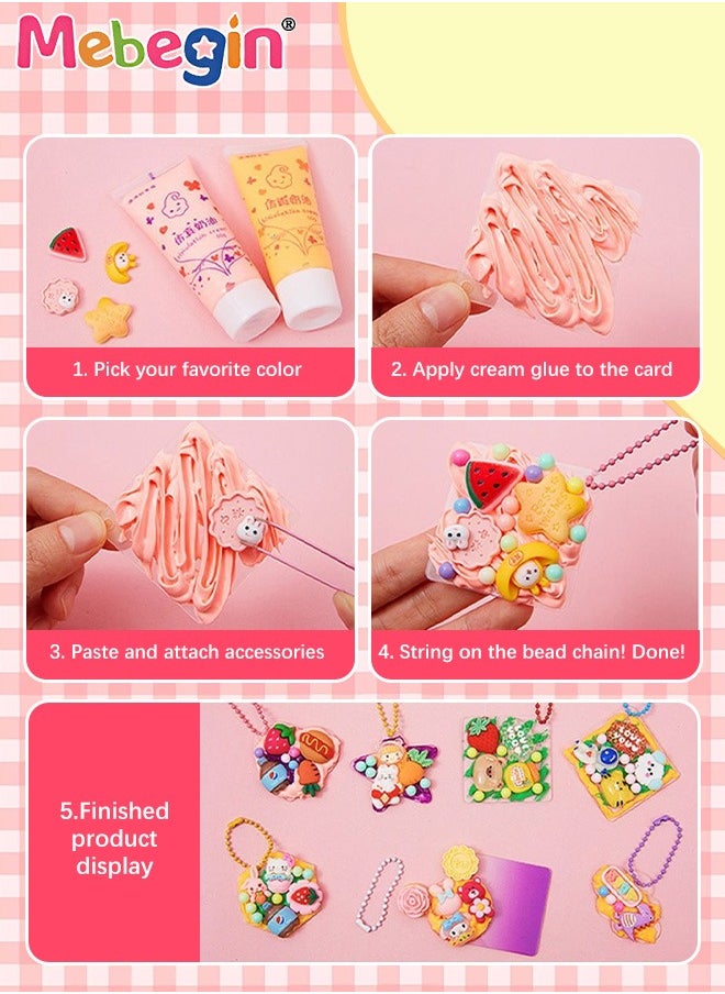 MEBEGIN - 340 Pcs Cream Gum Guka Set and Transparent Storage Box,DIY Art and Craft for Kids Stickers Suitable for Fun DIY Crafts for Children of All Ages,Guka Cream and Sticker Making Kit - Image 1