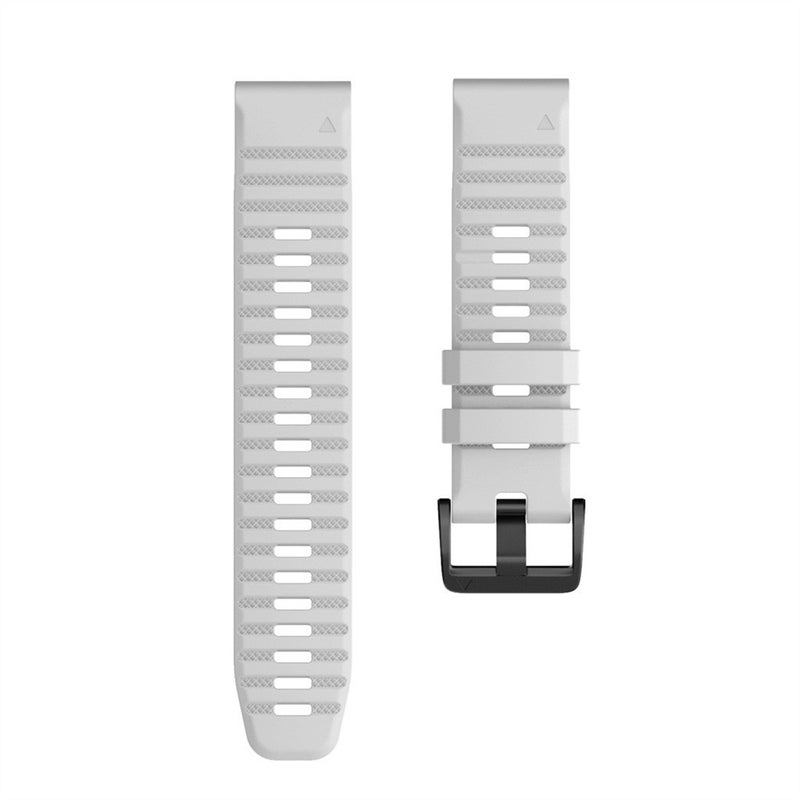 erorex For Garmin Fenix 6 22Mm Silicone Smart Watch Watch Band(White) - Image 4