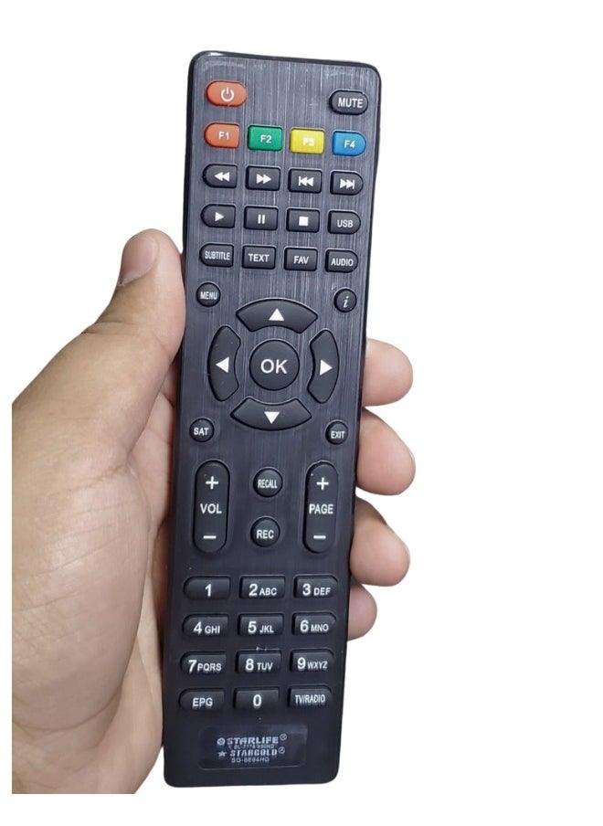 ELTRAZONE Universal Satellite Receiver Remote Control Replacement Compatible with SG-640HD MINI, SG-610HD MINI, SG-730HD | High-Quality Infrared IR Remote | Easy Setup, Lightweight, Durable Design for Daily TV Use | Long Range & Responsive Keys - Image 2