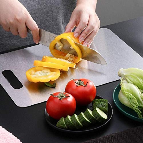 Lariox Multi Purpose Kitchen Stainless Steel Cutting Board Chopping Boards Butcher Block - Image 2