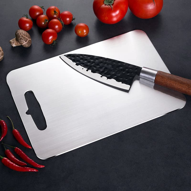 Lariox Multi Purpose Kitchen Stainless Steel Cutting Board Chopping Boards Butcher Block - Image 3