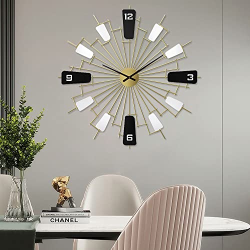 276 Inch Metal Mid Century Wall Clock for Living Room Decor Silenced  Minimalism Wall Clocks Battery Operated Quartz Golden Wall Clock Perfect Wall Art for Living Room Home Hotel Office