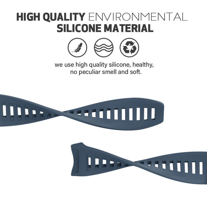 ANCOOL for Garmin Instinct Watch Bands,Soft Silicone Straps for Garmin Instinct Replacement Bands Compatible with Instinct 2/Instinct Solar/Esports/Tactical(Slate) - Image 3