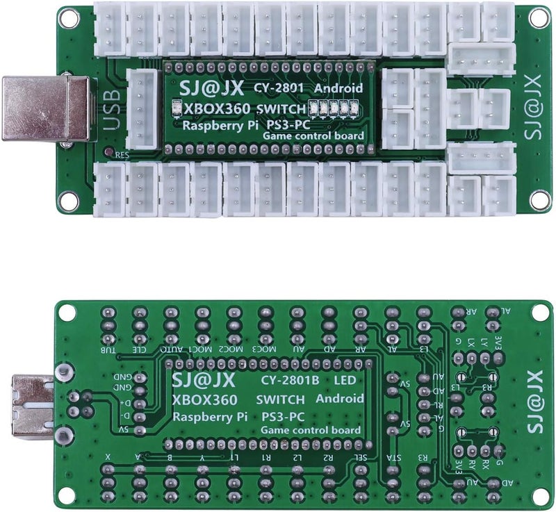 مجموعة أدوات DIY لمشغل الألعاب مع مشفر USB وأزرار LED من نوع Cherry MX ومفاتيح دقيقة، وعصا تحكم LED رباعية/ثمانية الاتجاهات، ولوحة تحكم لأجهزة Xbox 360 وNintendo Switch وHit Box وRaspberry Pi وPS3 وPC وAndroid. - Image 4