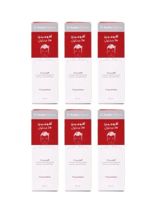 Avogain Minoxidil 5% For Hair Loss 6 Packs For 6 Months Multicolour 6None