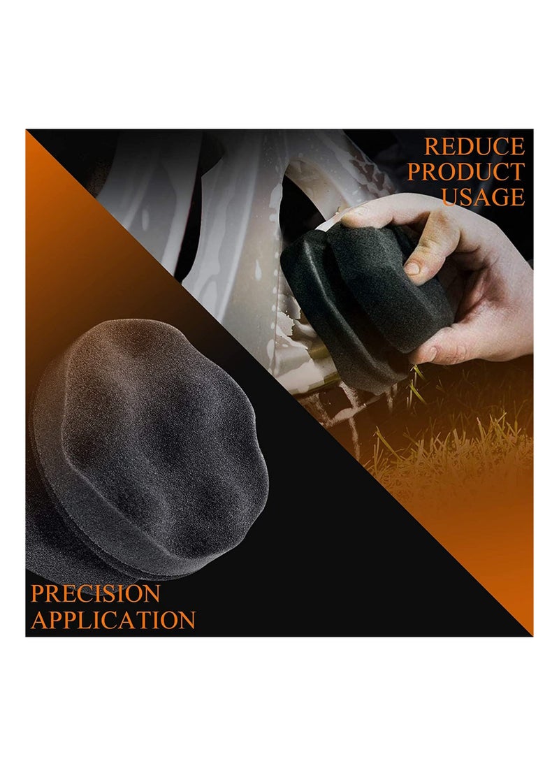 SYOSI SYOSI 3 Pack Large Tire Shine Applicator Ergonomic Design Tire Brush Tire Dressing Applicator Pad Durable Keeps Tires Shine Reusable and Washable Perfect for Tire Detailing - Image 3