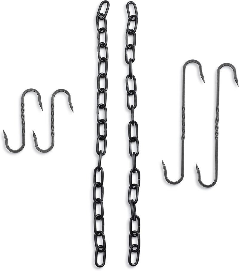 BareBones Cowboy Grill S-Hook Set with Stainless Steel Chains - Image 1