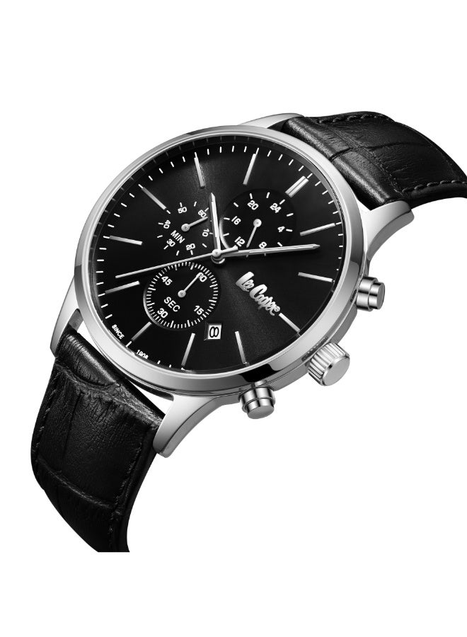 Lee Cooper ساعة متعددة الوظائف للرجال من الجلد LC08154.351 - 44 مم - Image 4