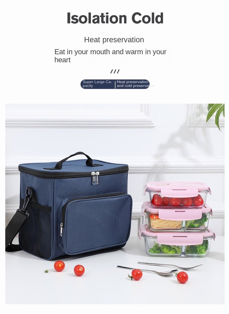 Mi VAZA - Insulated Lunch Bag - Large Capacity - Leakproof Cooler Bag with Adjustable Shoulder Strap - Reusable Lunch Box for Student, Men, Women, Outdoor, Office, Picnic - Image 1