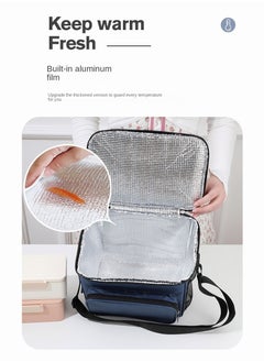 Mi VAZA Insulated Lunch Bag - Large Capacity - Leakproof Cooler Bag with Adjustable Shoulder Strap - Reusable Lunch Box for Student, Men, Women, Outdoor, Office, Picnic  - Image 3