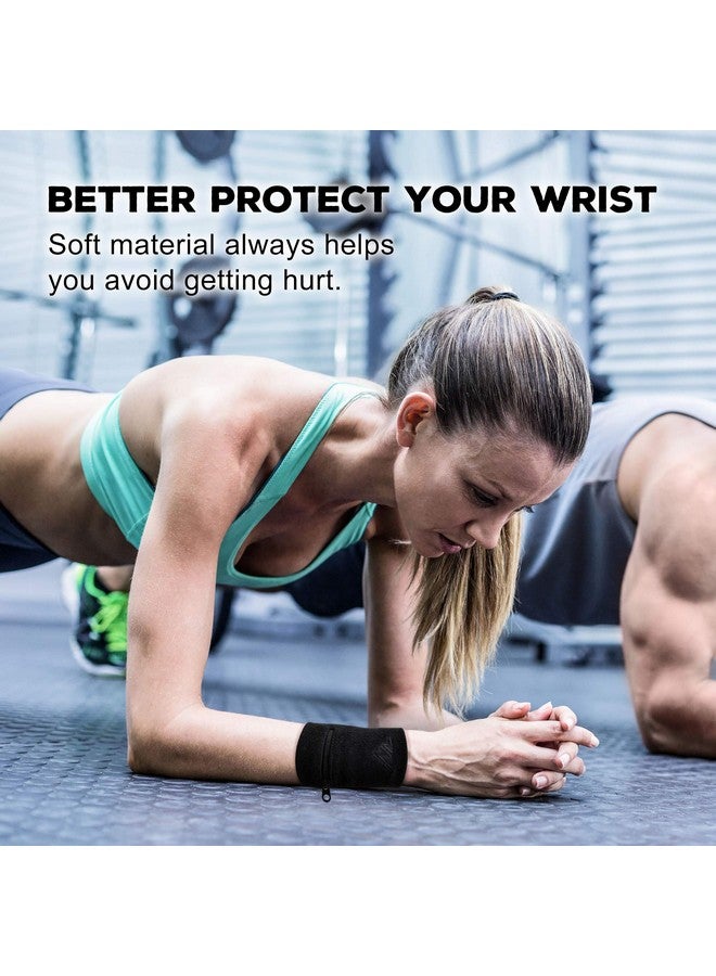 NEWZILL Wrist Wallet (Wristband) With Zipper For Running Walking Basketball Tennis Hiking Workout And More (Long Black) - Image 5