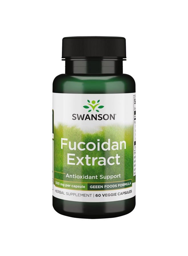 SWANSON Maximum Strength Fucoidan Extract - Herbal Supplement Promoting Immune System Function - Natural Formula Supporting Overall Health - (60 Veggie Capsules, 500mg Each) - Image 1