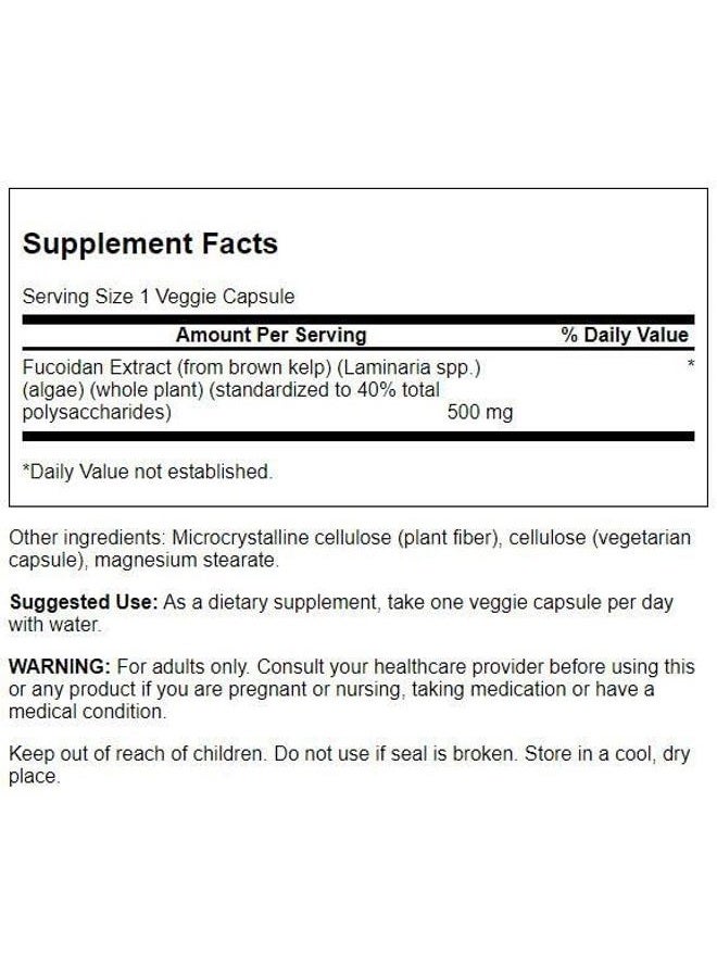 SWANSON Maximum Strength Fucoidan Extract - Herbal Supplement Promoting Immune System Function - Natural Formula Supporting Overall Health - (60 Veggie Capsules, 500mg Each) - Image 2