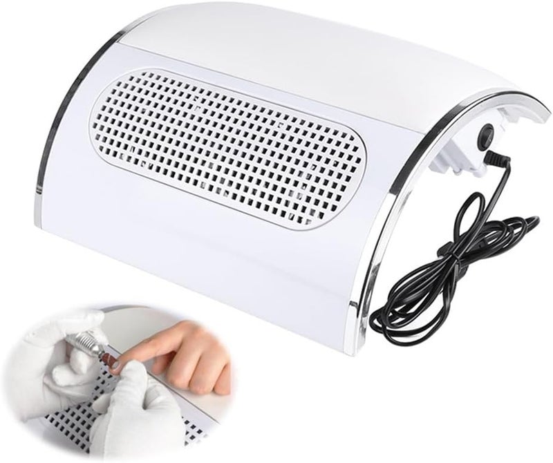Nail Dust Collector, Vacuum Dust Extractor for Poly Nail and Acrylic, Nail Dust Vacuum Cleaner with Fan for Manicure - Image 1