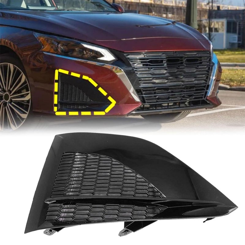 FZJDSD 1PC Black Passenger Right Side Front Fog Lamp Light Cover Compatible with Nissan Altima 2023 2024 Replace 622569HF0B NI1039190